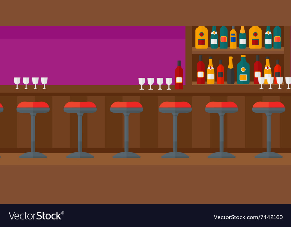 Background of bar counter Royalty Free Vector Image