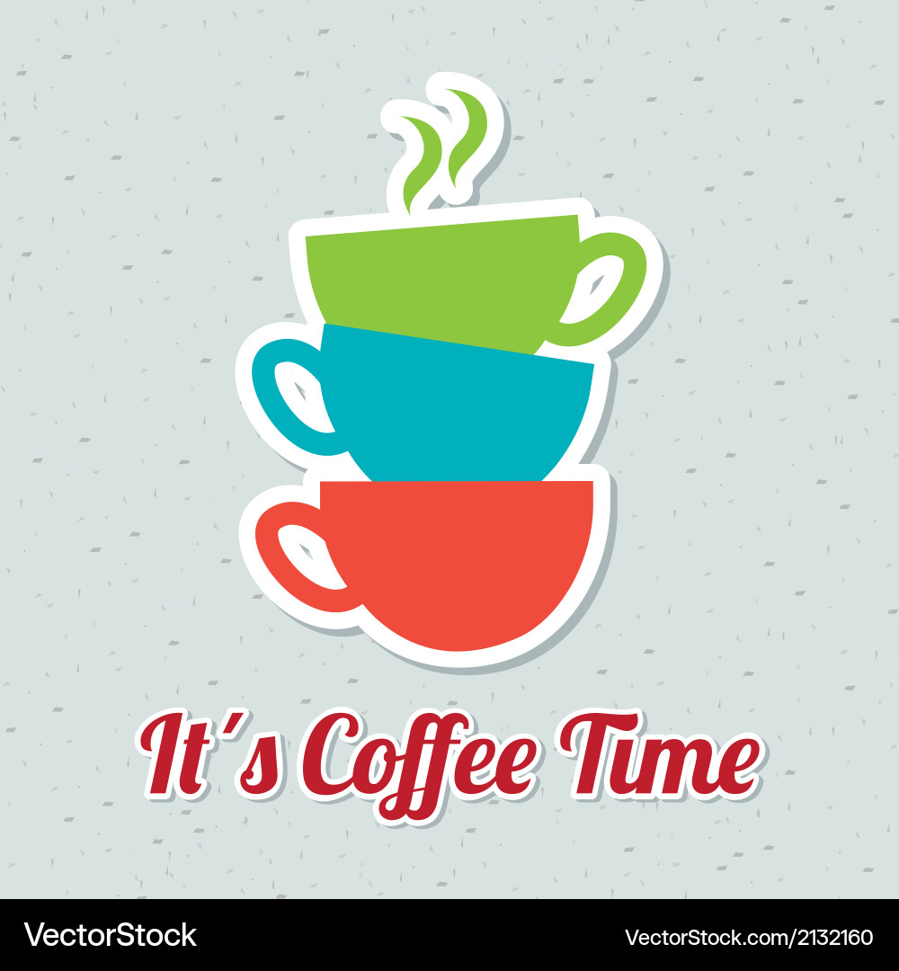 Coffee design over blue background Royalty Free Vector Image