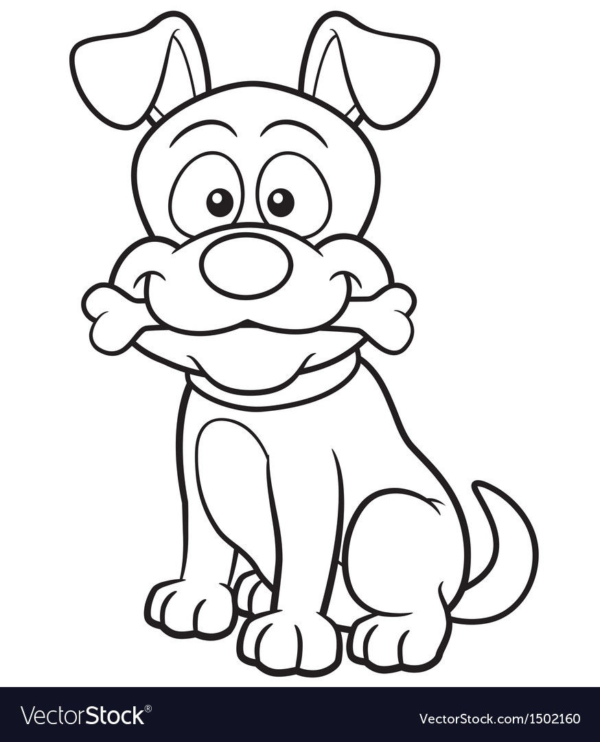 Download Dog outline Royalty Free Vector Image - VectorStock