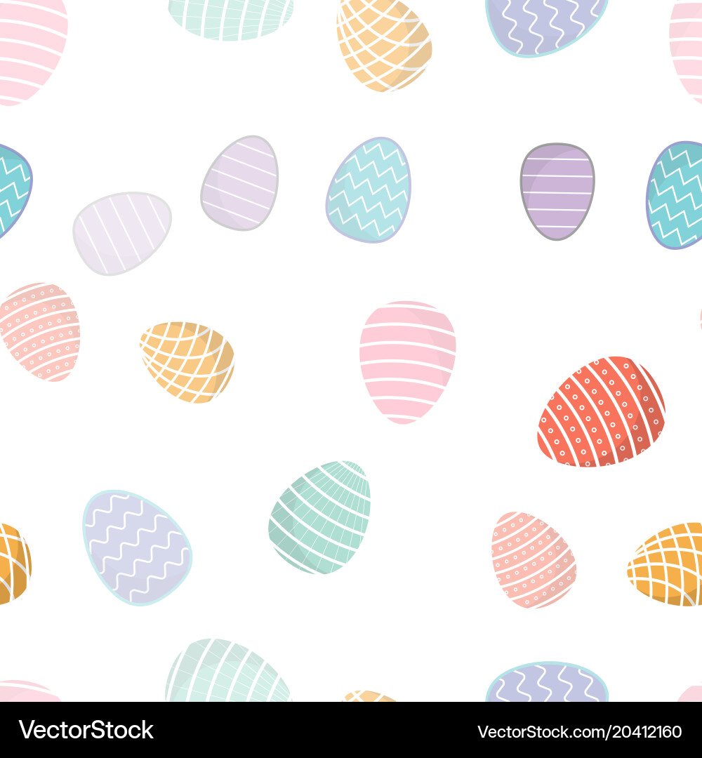 Easter seamless pattern colored eggs Royalty Free Vector