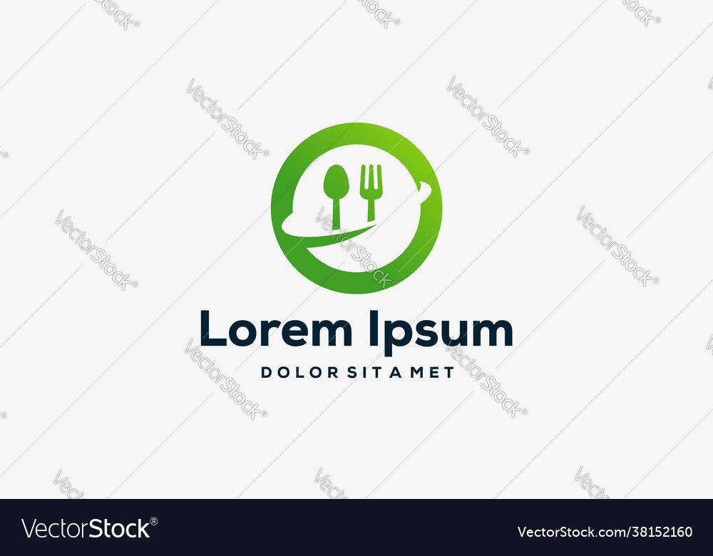 Food planet logo designs place logo template Vector Image