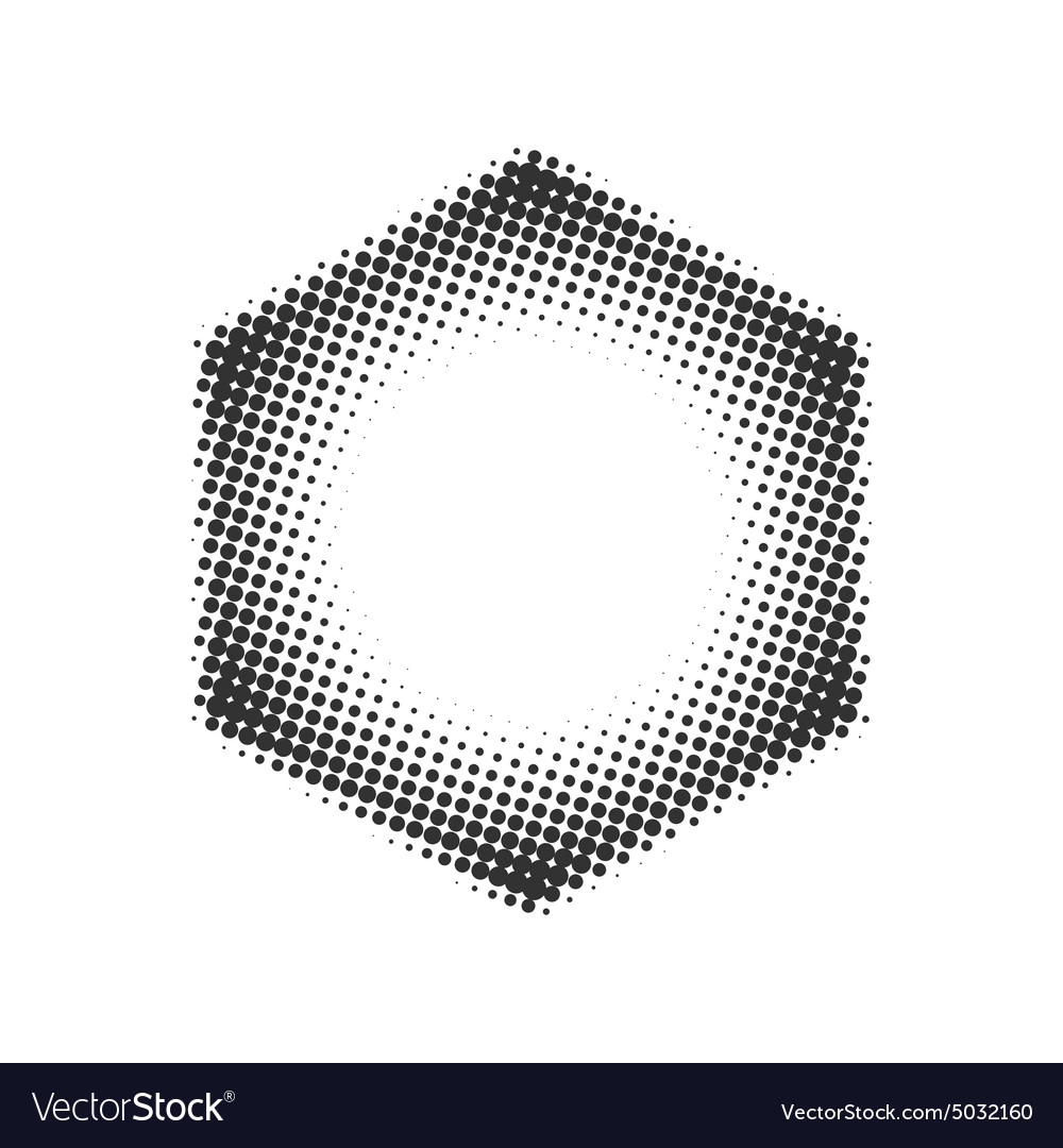 Hexagon halftone Royalty Free Vector Image - VectorStock