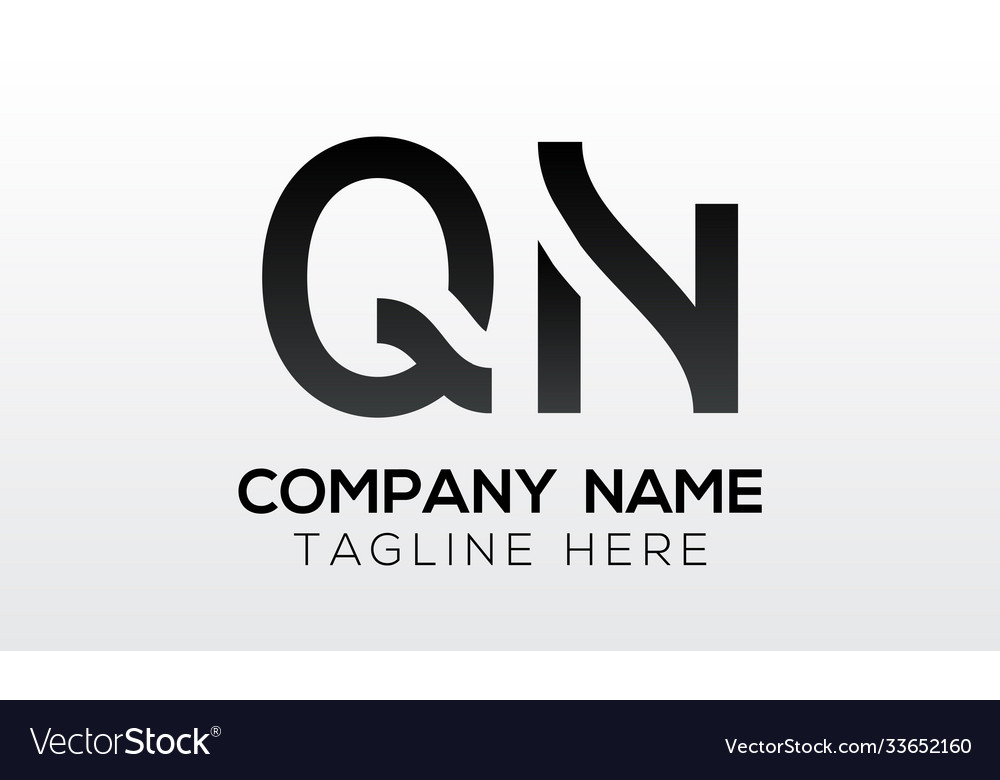 Initial letter qn logo design with modern Vector Image