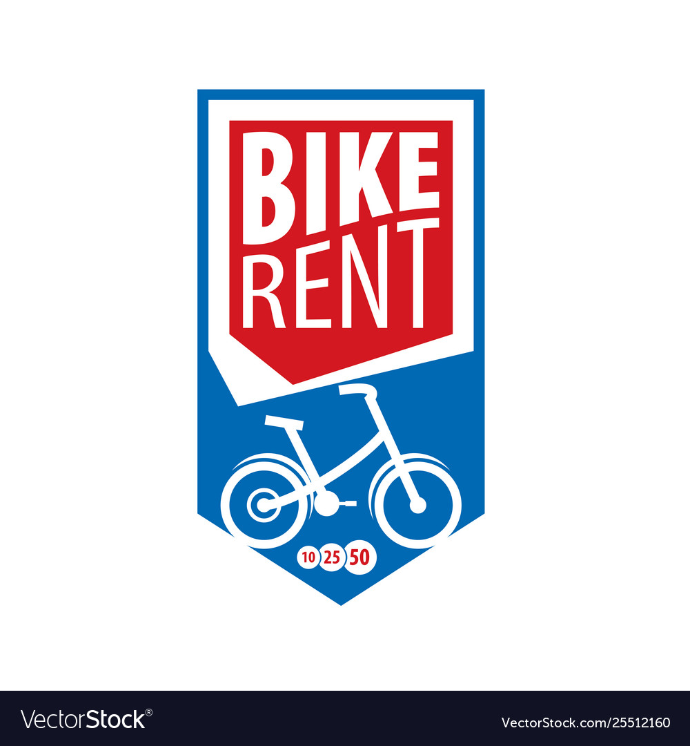 Logo for bicycle rental Royalty Free Vector Image