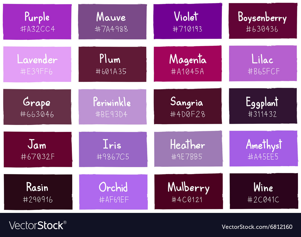 Different Types Of Purple Color | My XXX Hot Girl