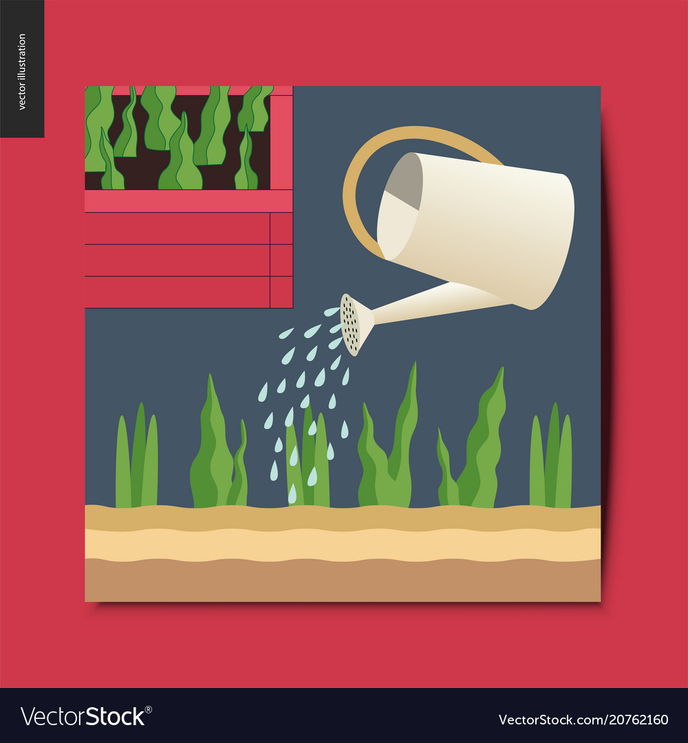 Simple Things - Watering Royalty Free Vector Image