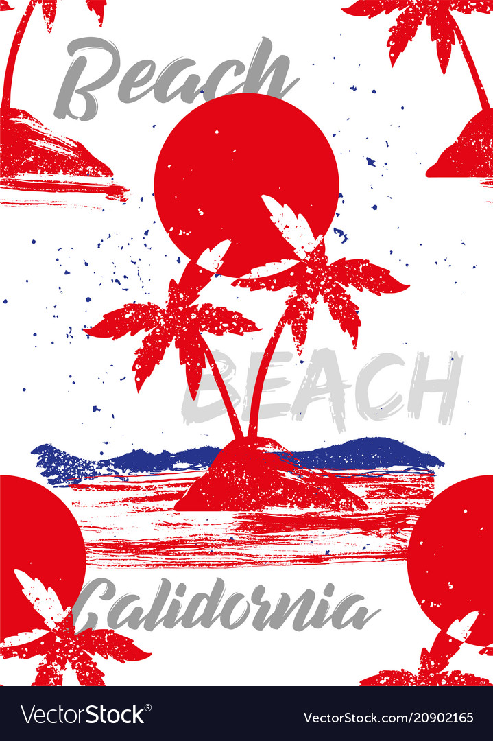 Beach california vector image Beach california
