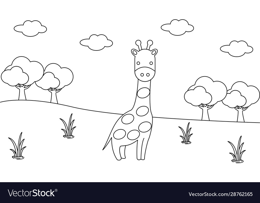 Download Coloring Book Animals To Educate Kids Learn Color Vector Image