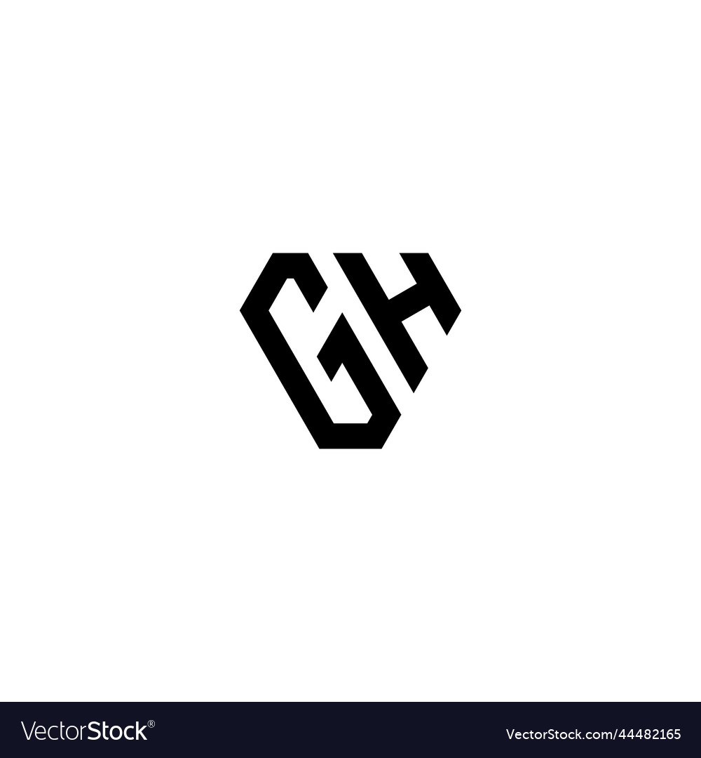 Gh gym concept logo initial with high Royalty Free Vector