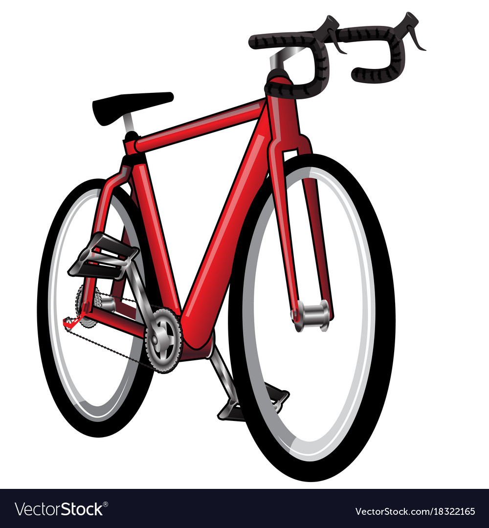 Isolated red bicycle Royalty Free Vector Image