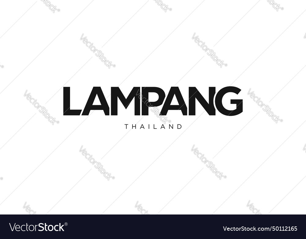 Lampang in the thailand emblem design Royalty Free Vector