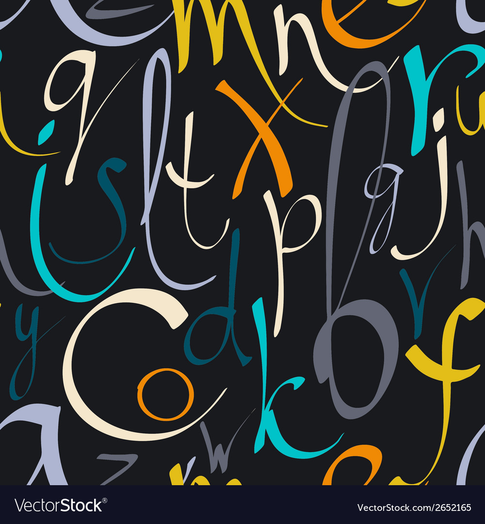 Seamless pattern with decorative letters Vector Image