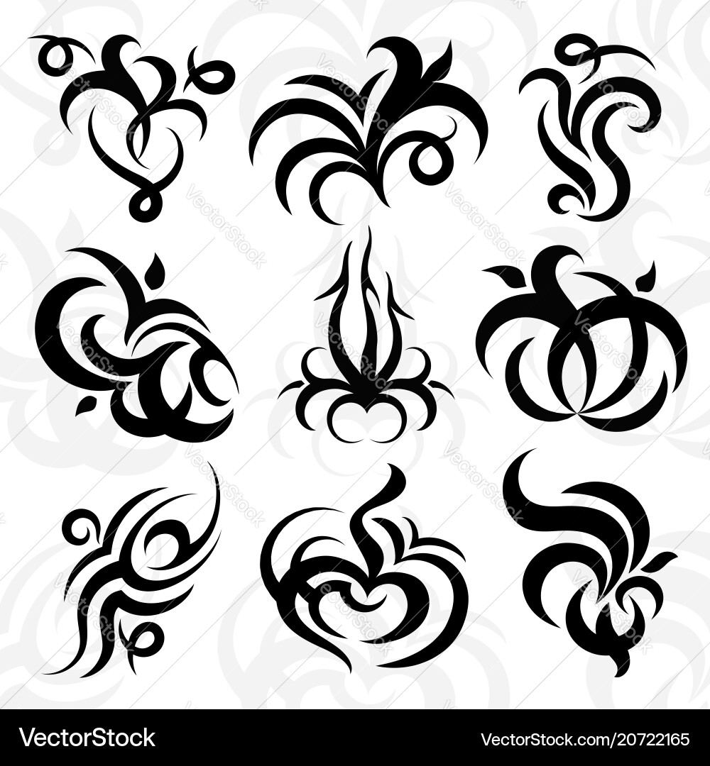 Set ornaments Royalty Free Vector Image - VectorStock