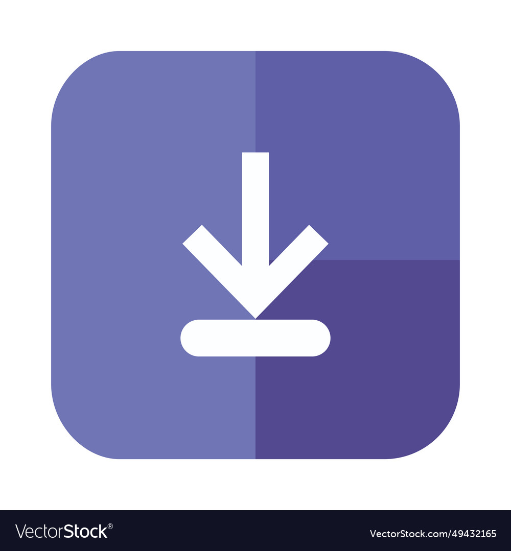 Ui ux element download button Royalty Free Vector Image