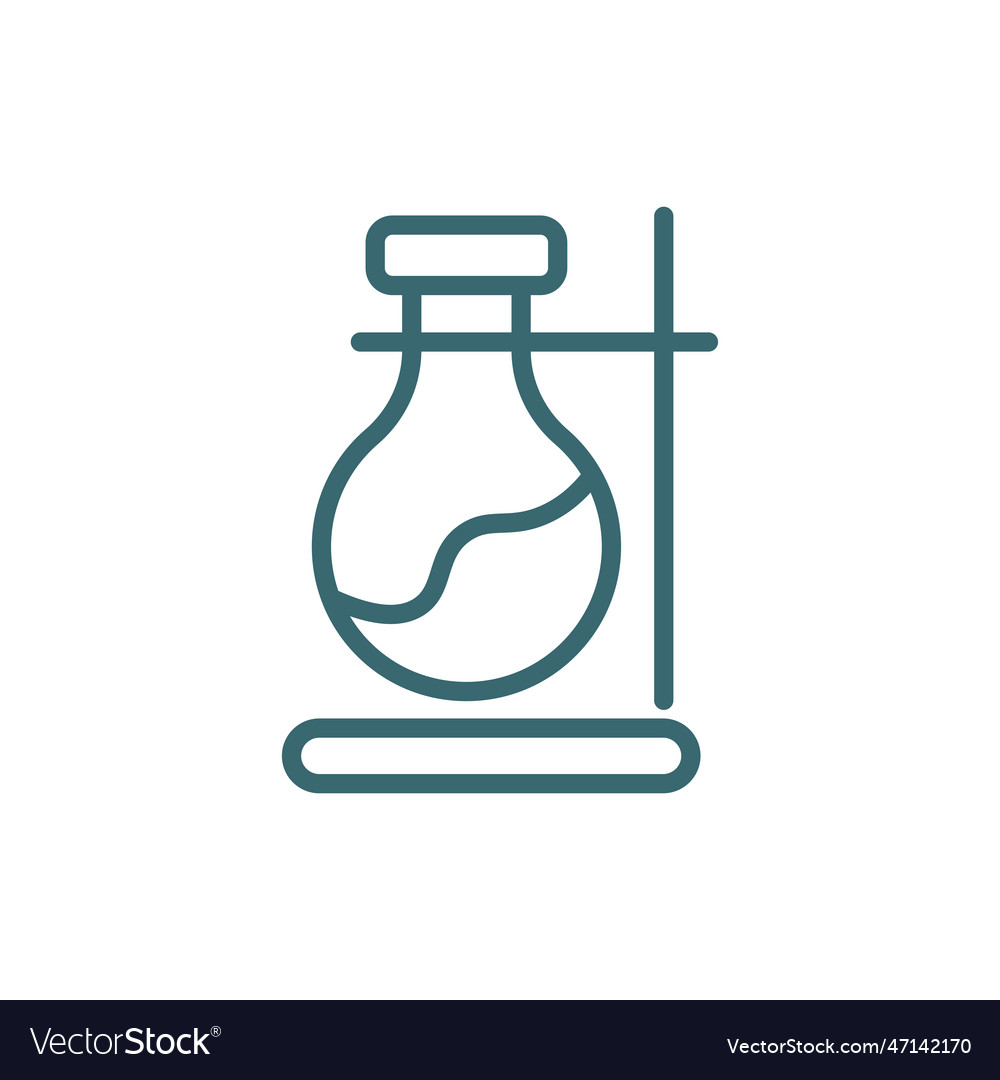 Florence flask icon thin line flask test Vector Image