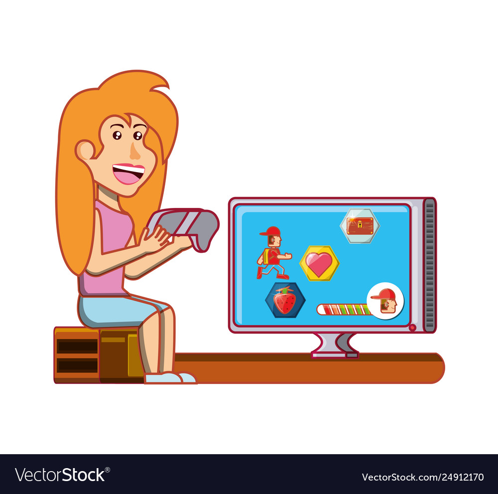 play video games cartoon