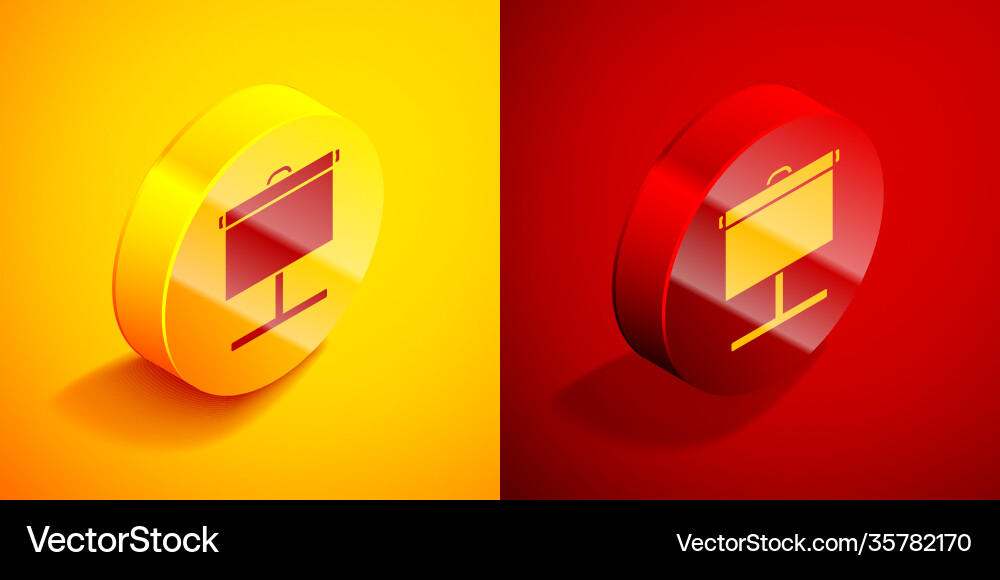 Isometric projection screen icon isolated Vector Image