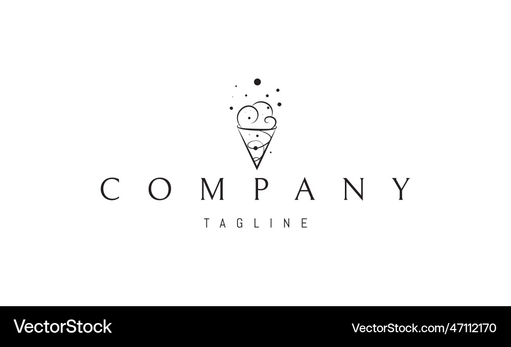 Logo on which an abstract image of ice Royalty Free Vector