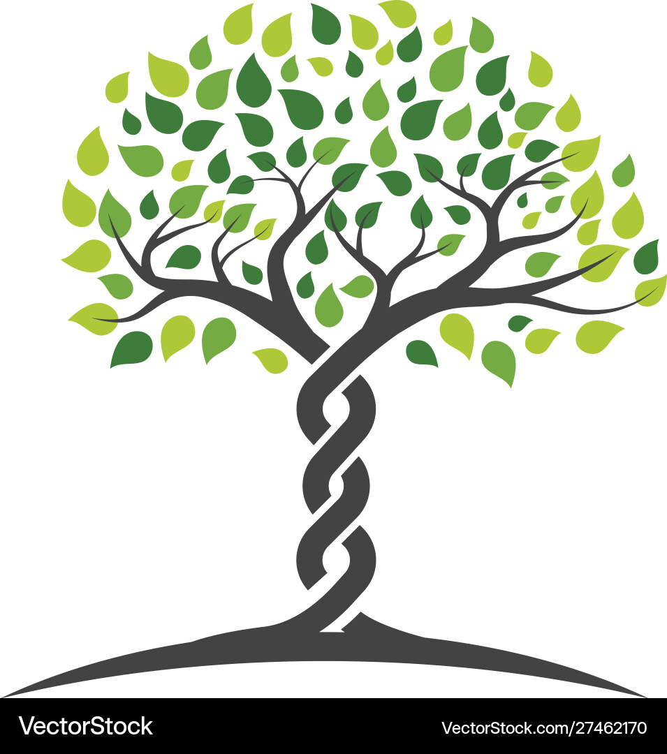 Logos green tree leaf Royalty Free Vector Image