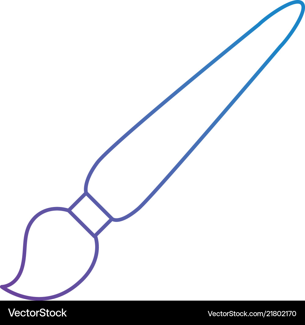 Paint brush isolated icon Royalty Free Vector Image