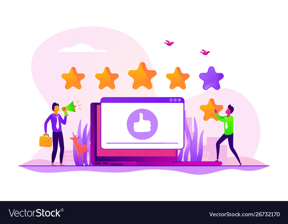 Rating concept Royalty Free Vector Image - VectorStock