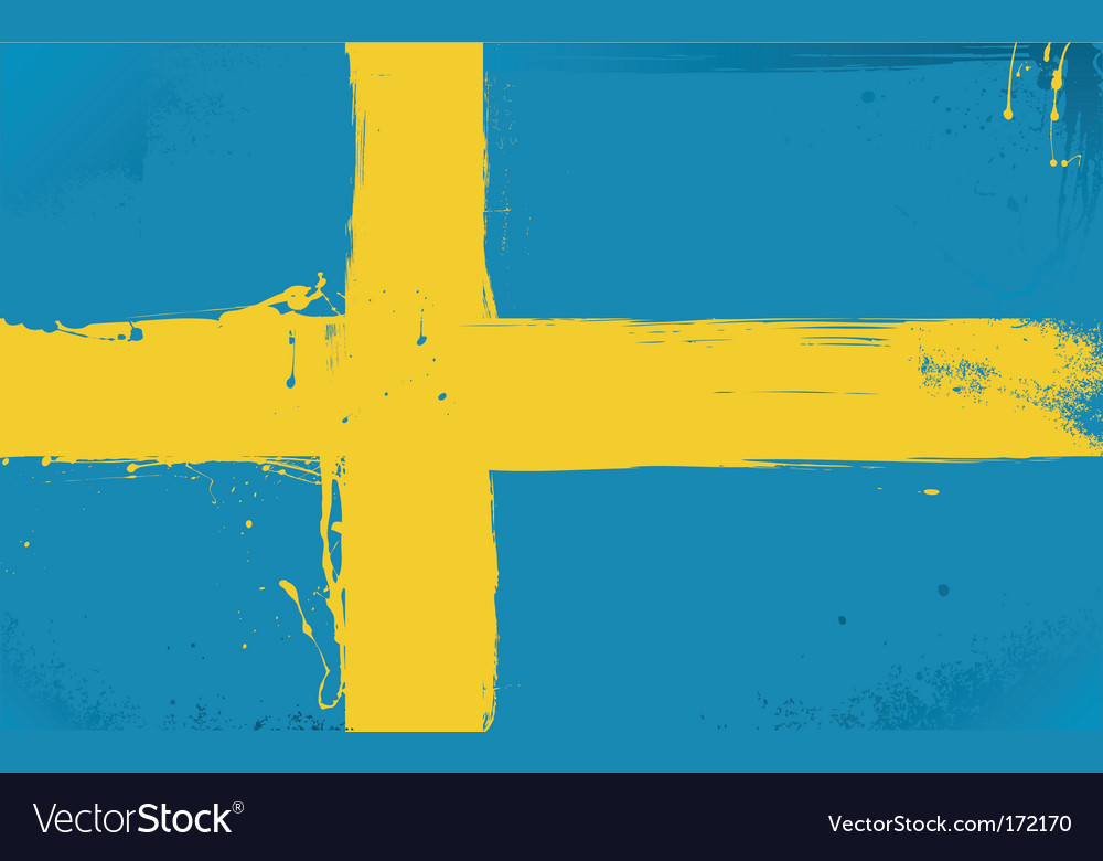 Swedish flag grunge style