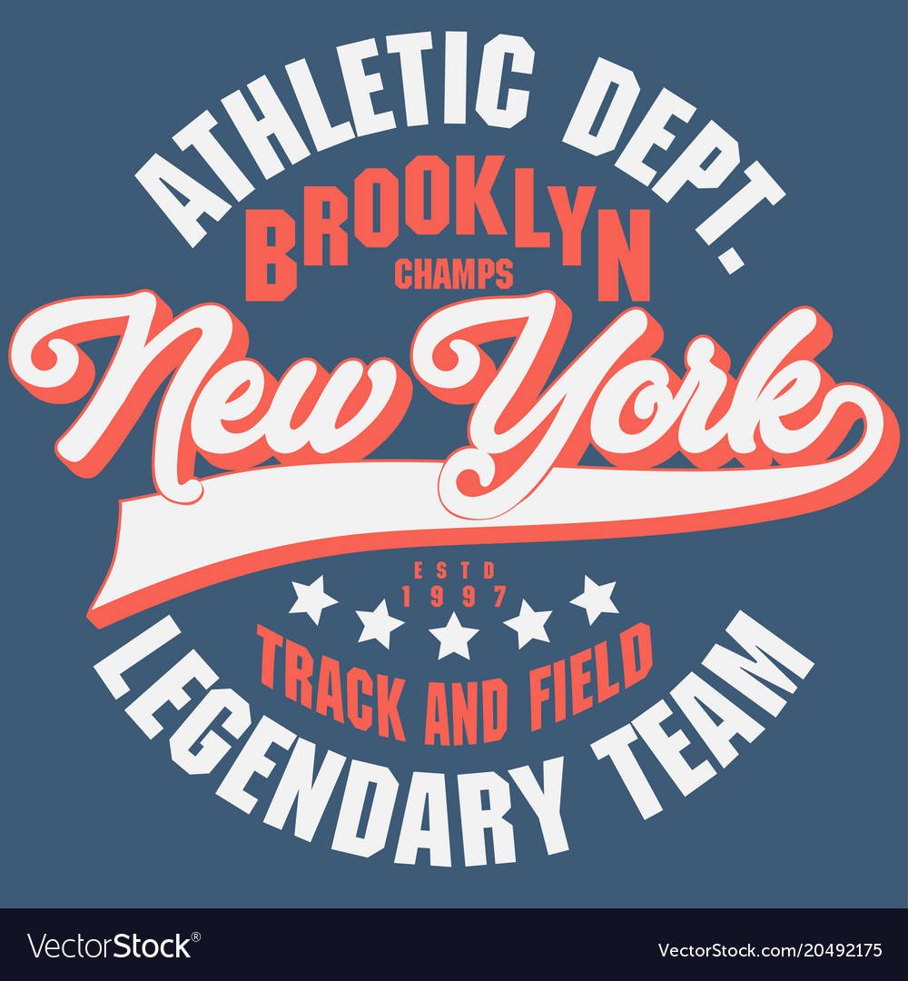 Brooklyn t-shirt graphics Royalty Free Vector Image