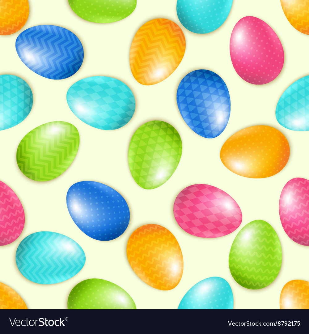 Happy Easter seamless pattern Royalty Free Vector Image