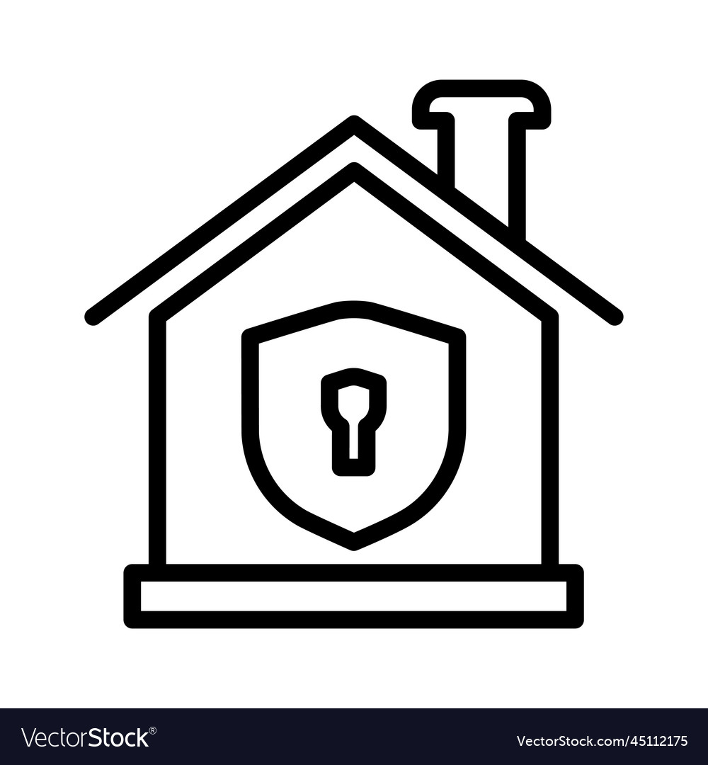 Home security icon Royalty Free Vector Image - VectorStock