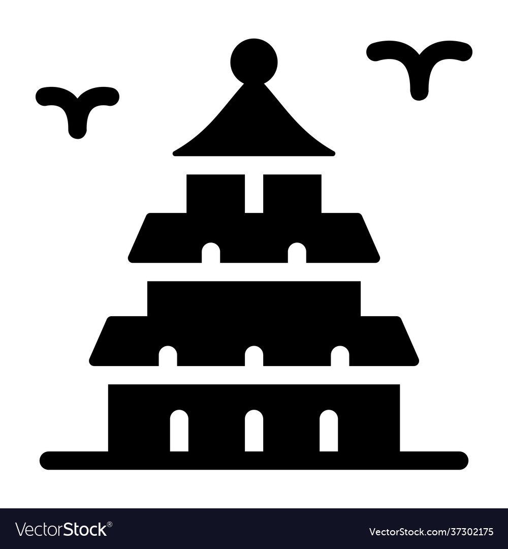 Pagoda temple Royalty Free Vector Image - VectorStock