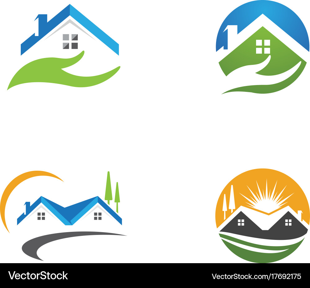 Property and construction logo Royalty Free Vector Image