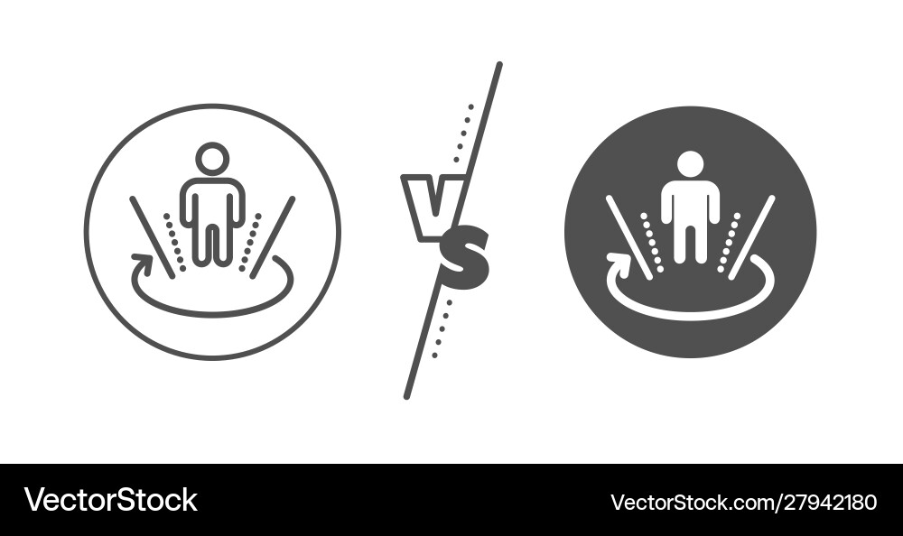 Augmented reality line icon vr simulation sign Vector Image