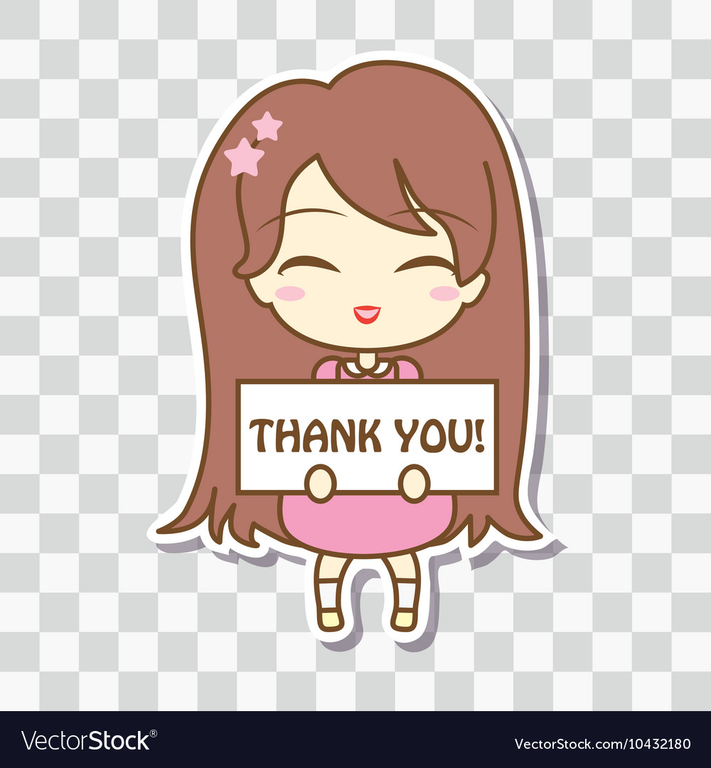 Cute girl holding frame with text Royalty Free Vector Image.