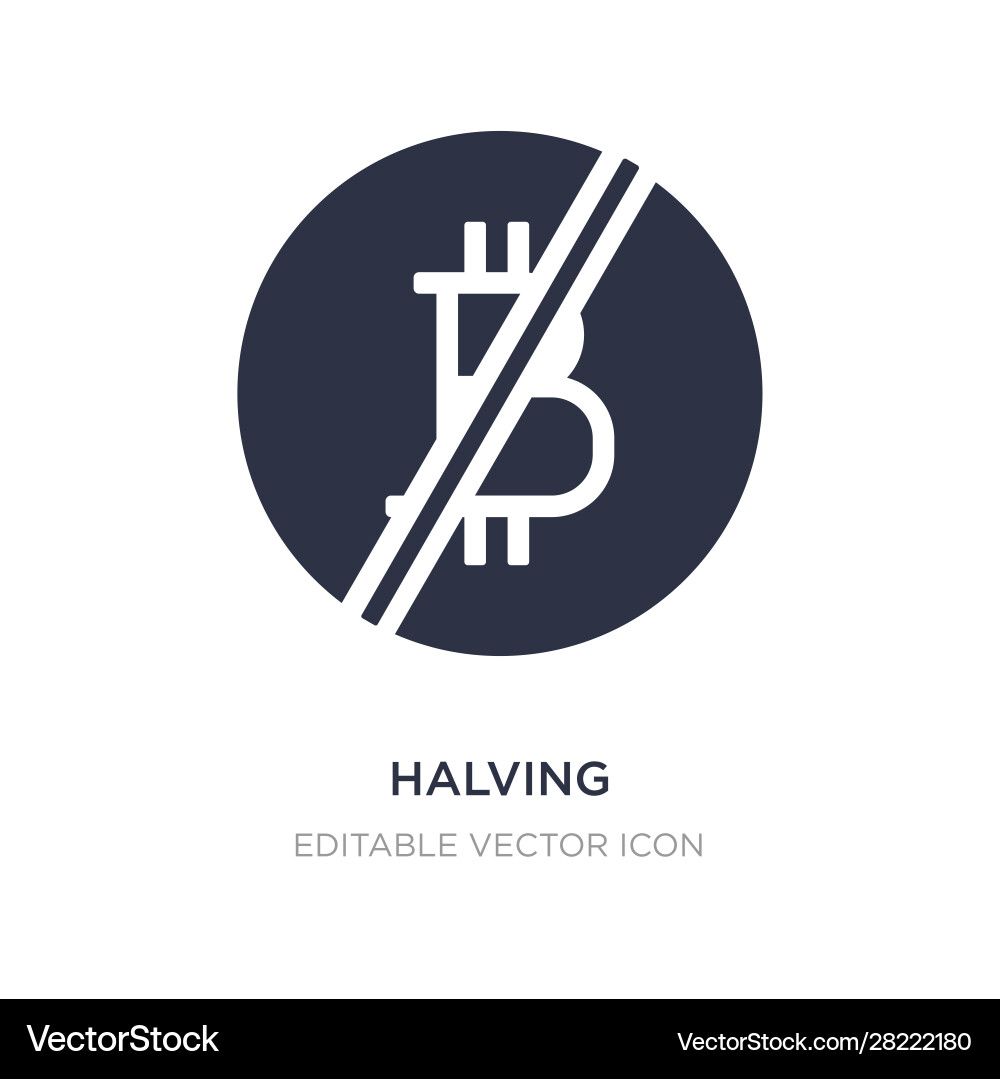 Halving icon on white background simple element Vector Image