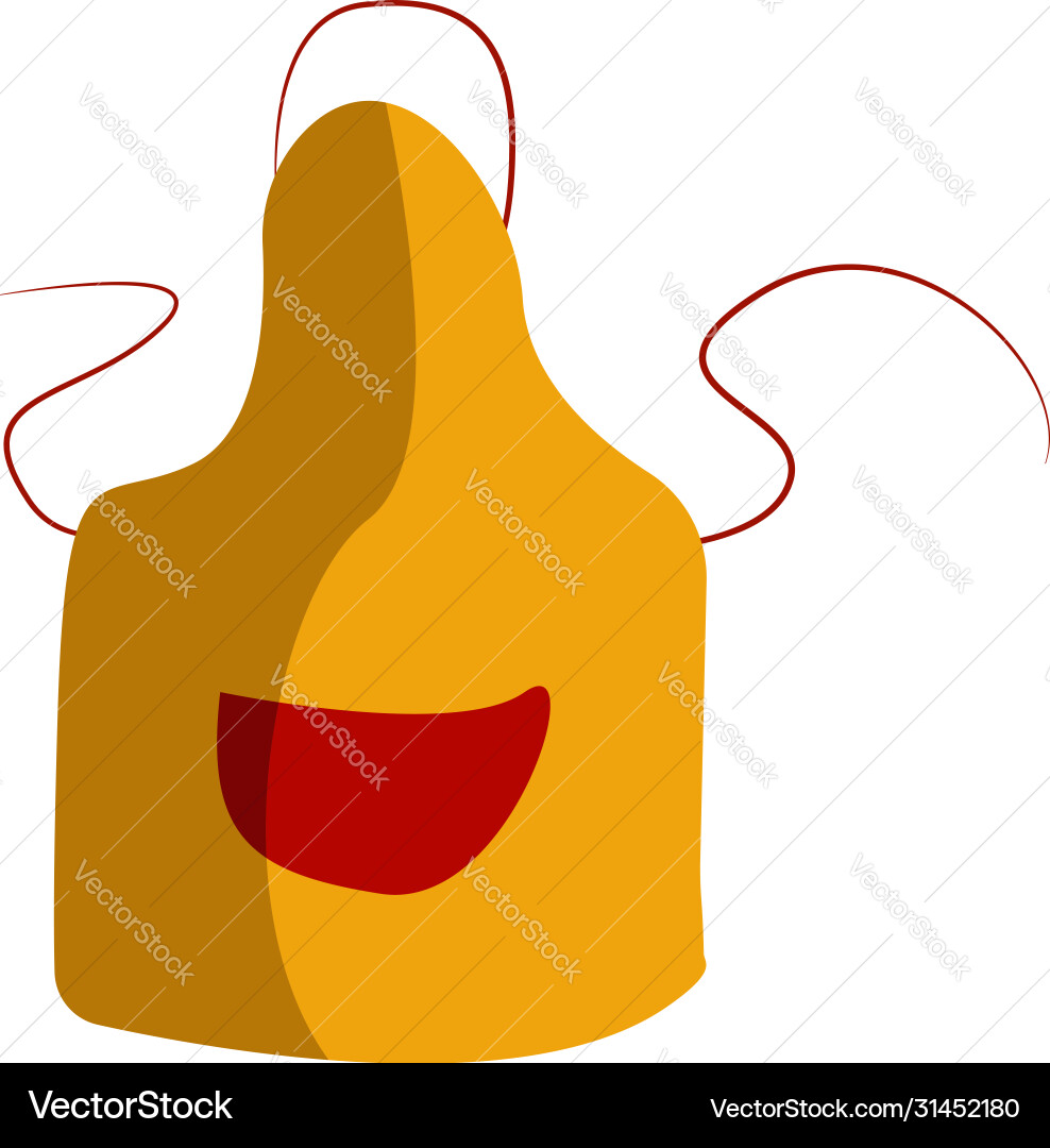 Kitchen apron on white background Royalty Free Vector Image