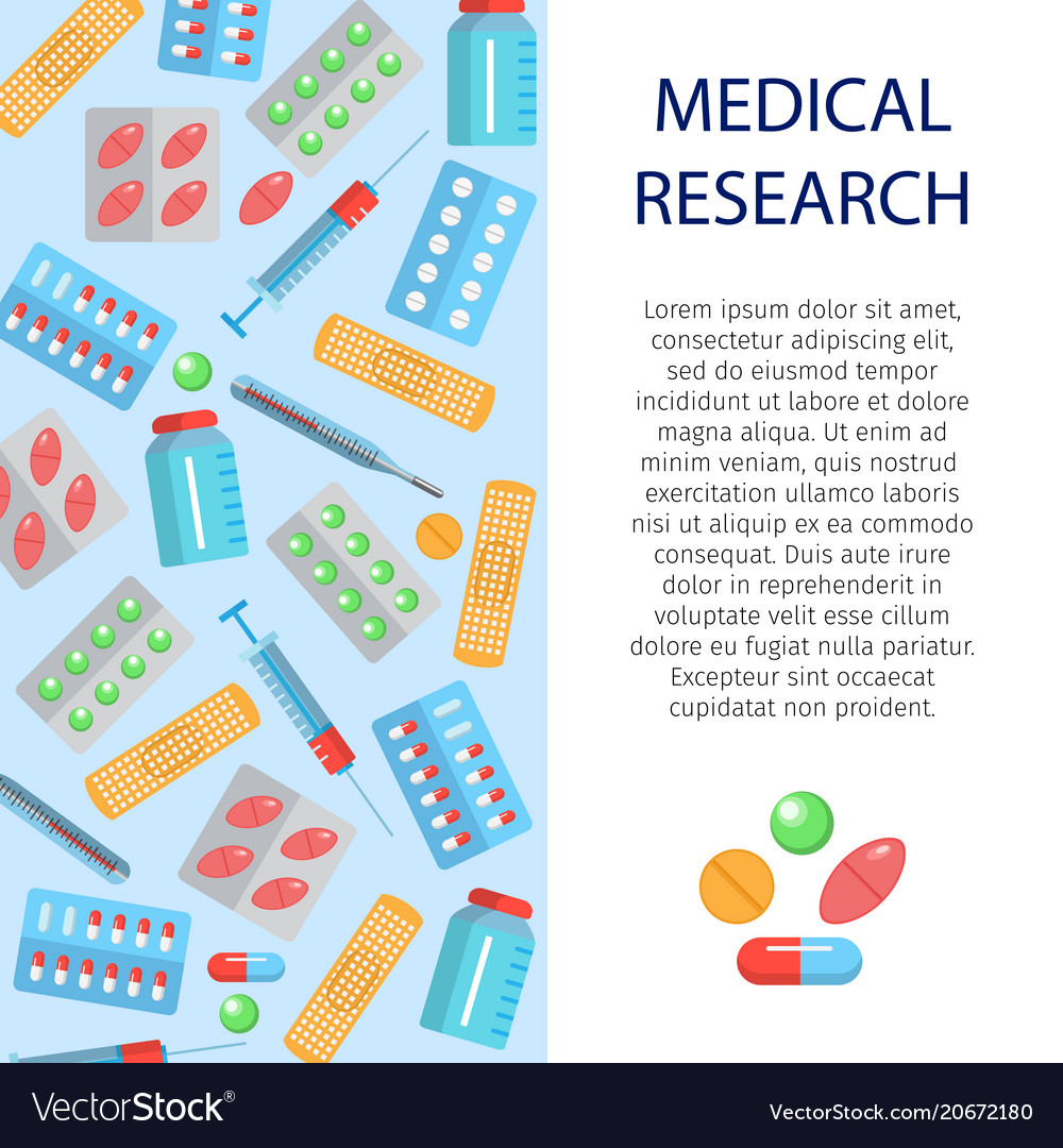 Medical Research Banner Royalty Free Vector Image