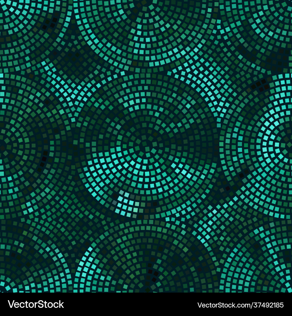 Abstract seamless pattern with circles mosaic Vector Image