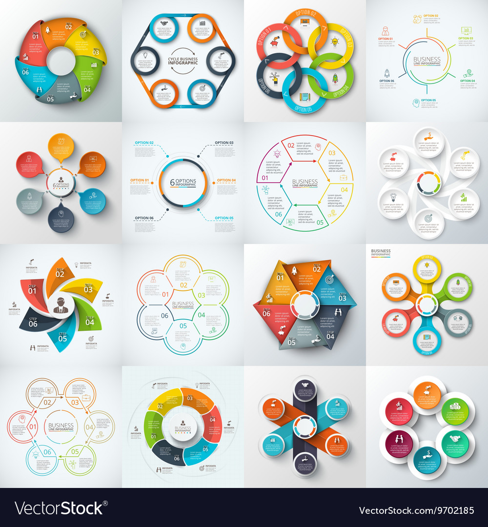 Big set elements for infographic Royalty Free Vector Image