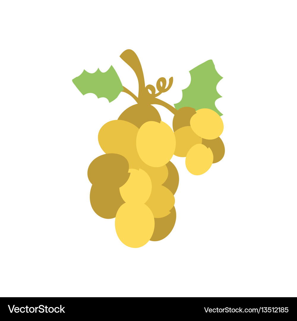 Christmas grape icon flat Royalty Free Vector Image