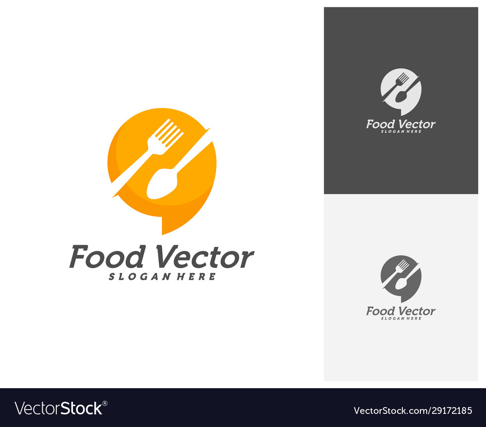 Food talk logo design restaurant court cafe Vector Image