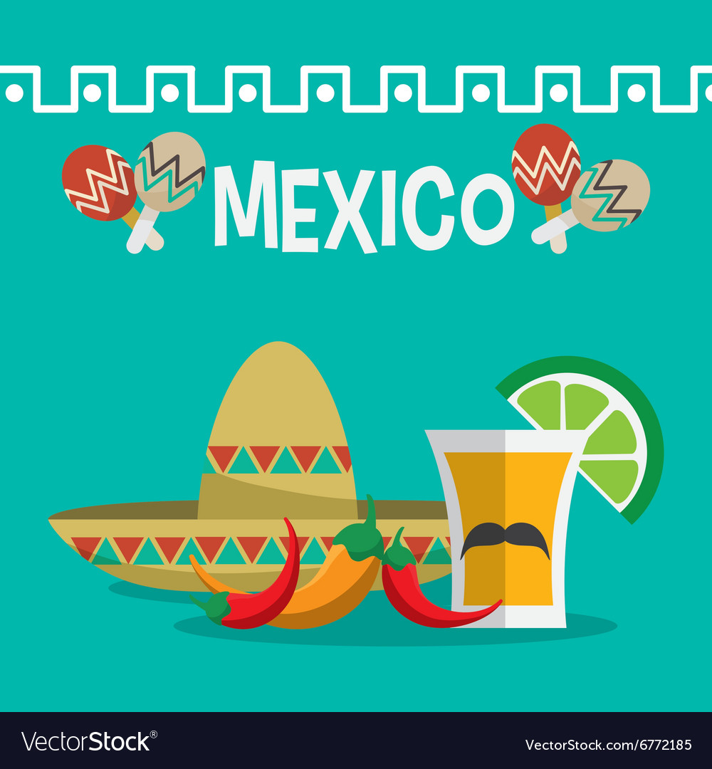 Mexico landmarks design Royalty Free Vector Image