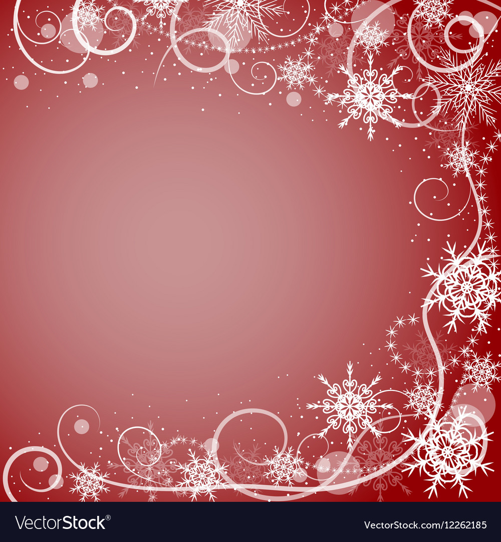 Winter greeting card with snowflakes frame Vector Image