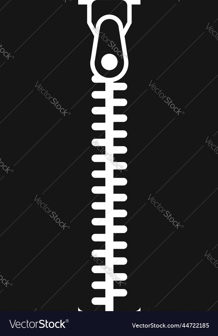 Zipper icon simple wool knit Royalty Free Vector Image