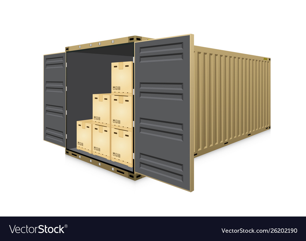 Cargo container Royalty Free Vector Image - VectorStock