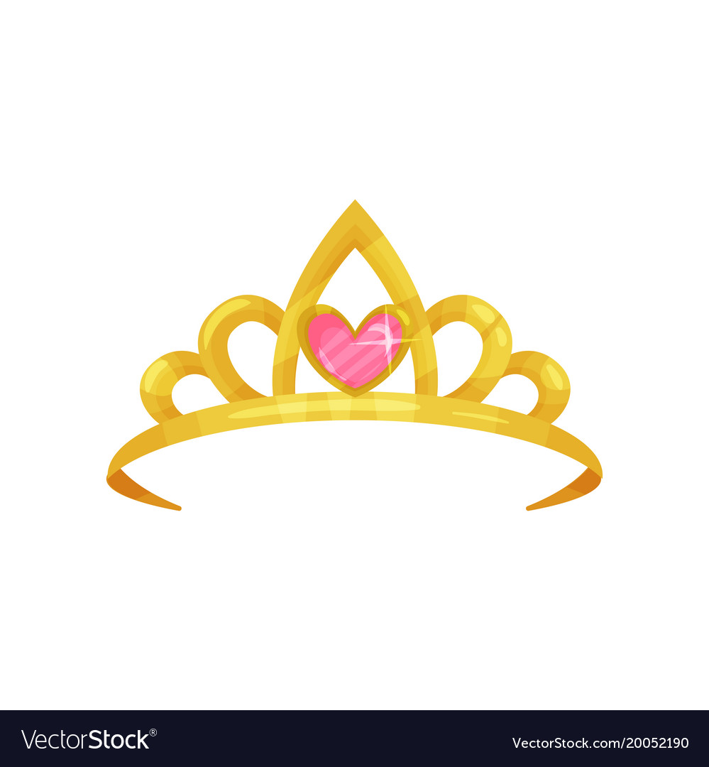 Download Cartoon icon of shiny princess crown with precious