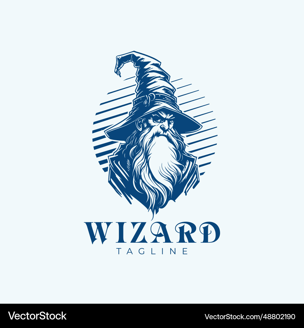 Mascot character wizard cartoon Royalty Free Vector Image