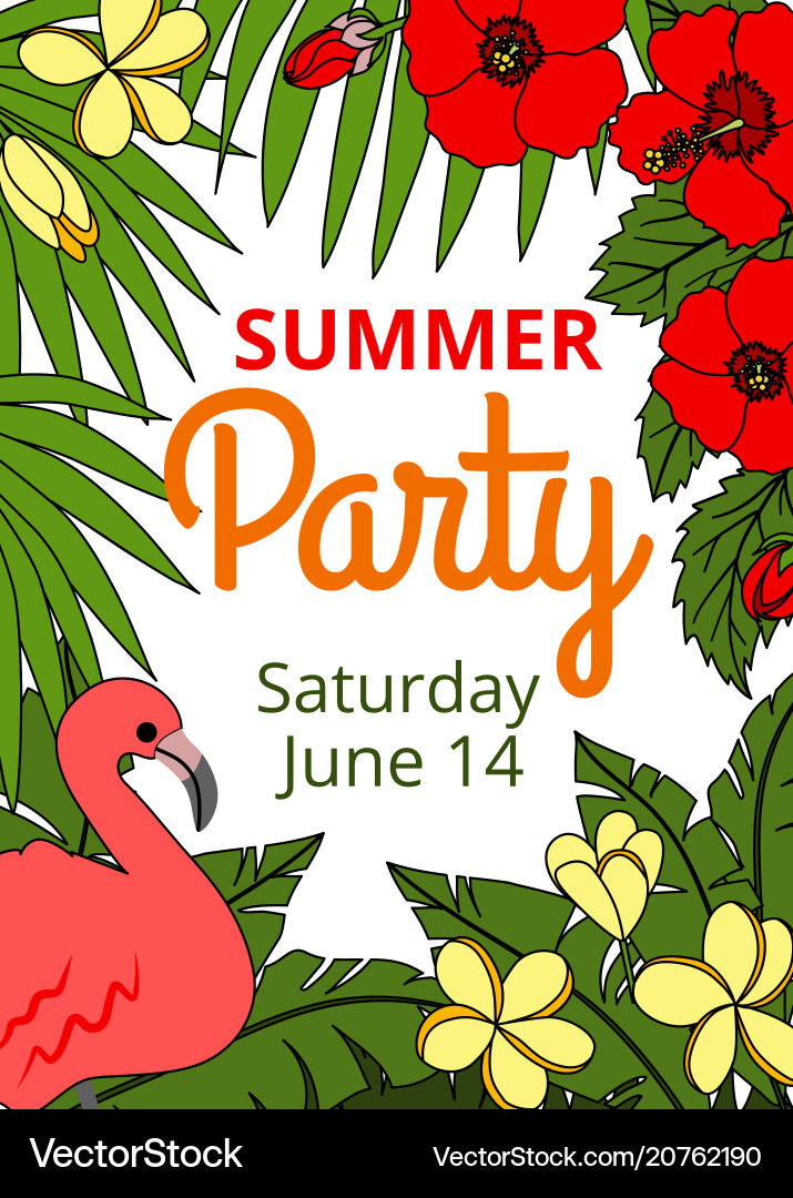 Summer party Royalty Free Vector Image - VectorStock