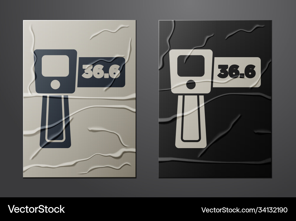 White digital contactless thermometer Royalty Free Vector