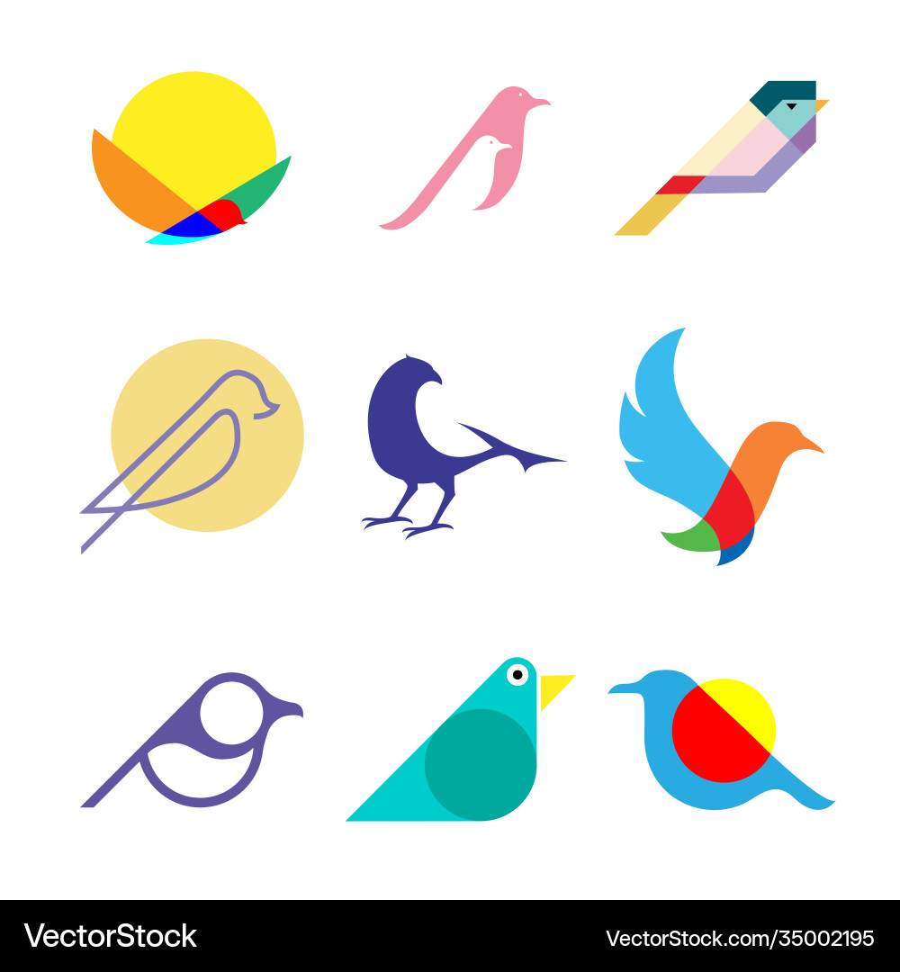 Bird logo icon design Royalty Free Vector Image
