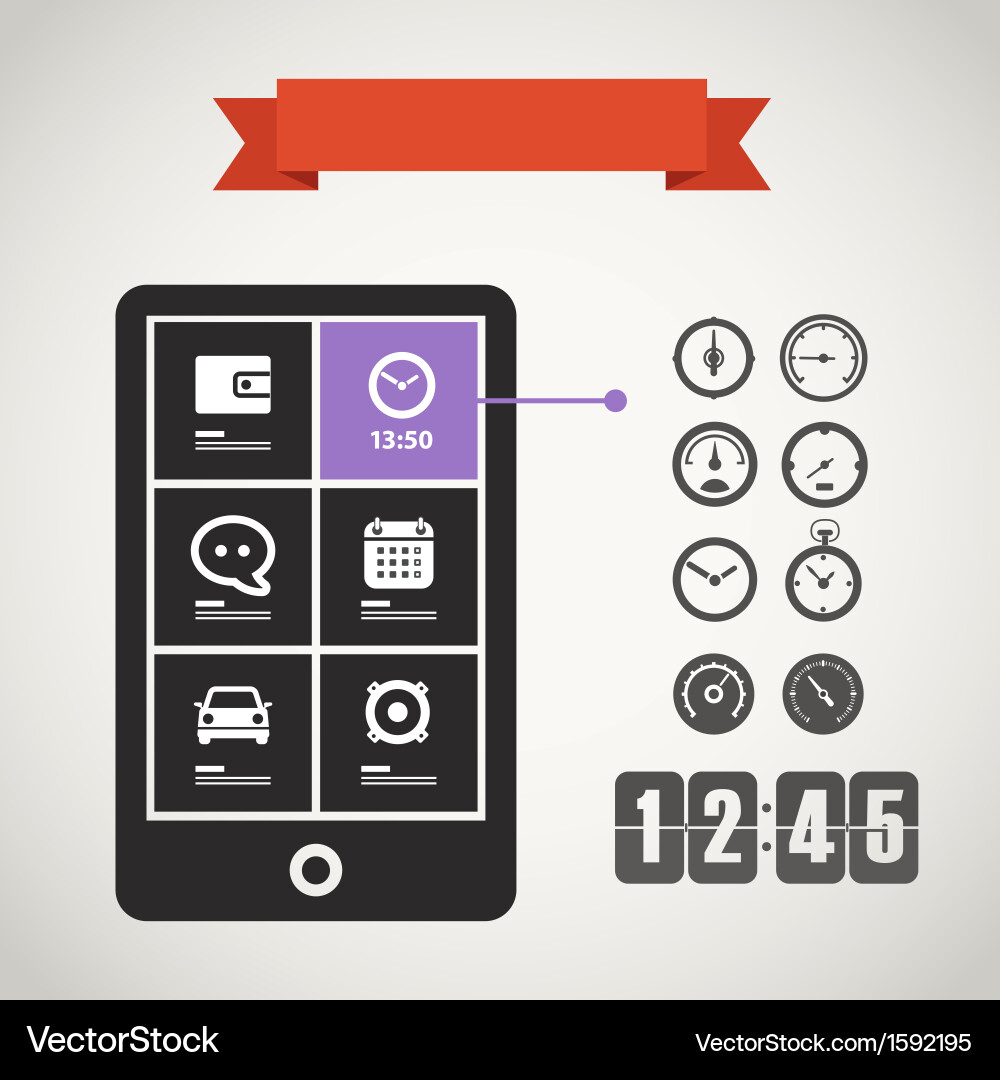 Modern mobile phone Royalty Free Vector Image - VectorStock
